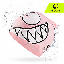 Шапочка для плавання TSUNAMI Shark дитяча Pink (P-5905973401821), фото 3