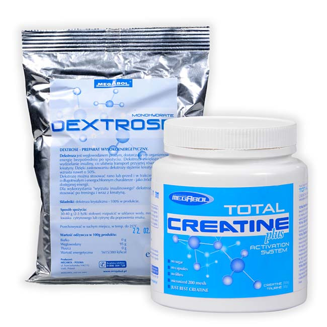 Креатин Megabol TOTAL Creatine plus dextrose (300 грам + 330 грам.)