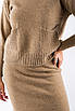 Костюм з джемпером та спідницею темно-бежевий  40031 (2000000135762), фото 3