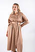 Плаття міді з поясом бежеве 9601 (2000000136226), фото 2