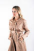 Плаття міді з поясом бежеве 9601 (2000000136226), фото 3