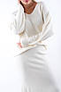 Костюм з джемпером з V-вирізом та спідницею молочний 40033 (2000000135809), фото 2