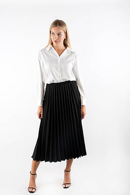 Спідниця міді плісерована чорна 81202 (2000000135922)