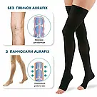 Панчохи Aurafix AV-108 2 клас з відкритим носком ,чорні р.3/S, фото 4