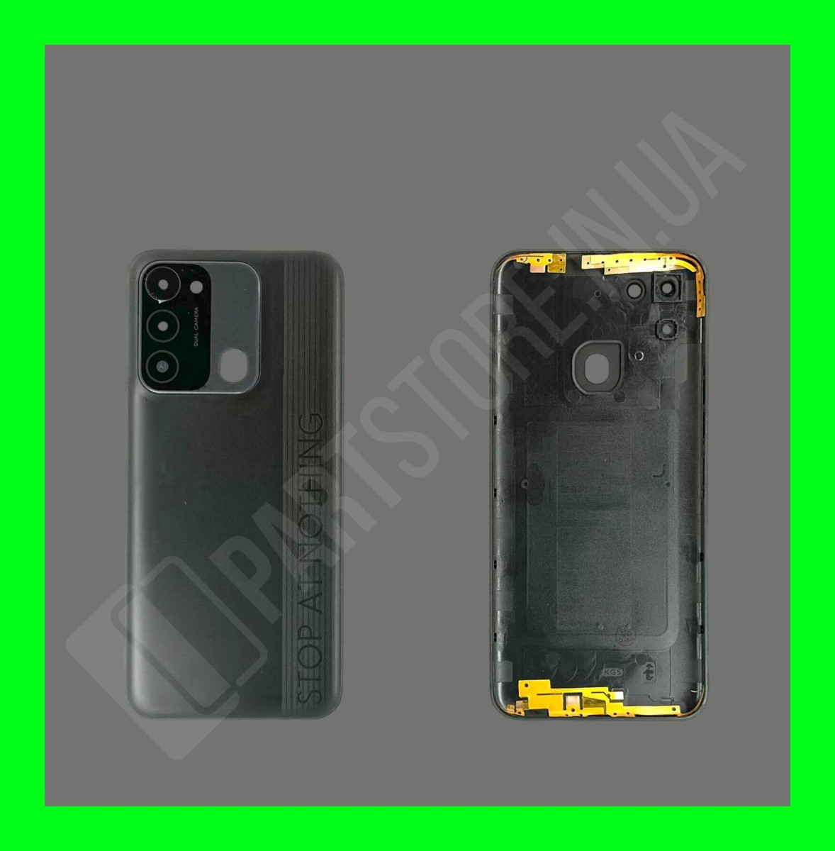 Кришка Tecno Spark 8С (KG5k) Magnet Black зі склом камери