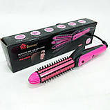 Щипці для завивки волосся портативні DOMOTEC, Щипці для укладання та завивки Плойка-щипці волосся VF-32, фото 6