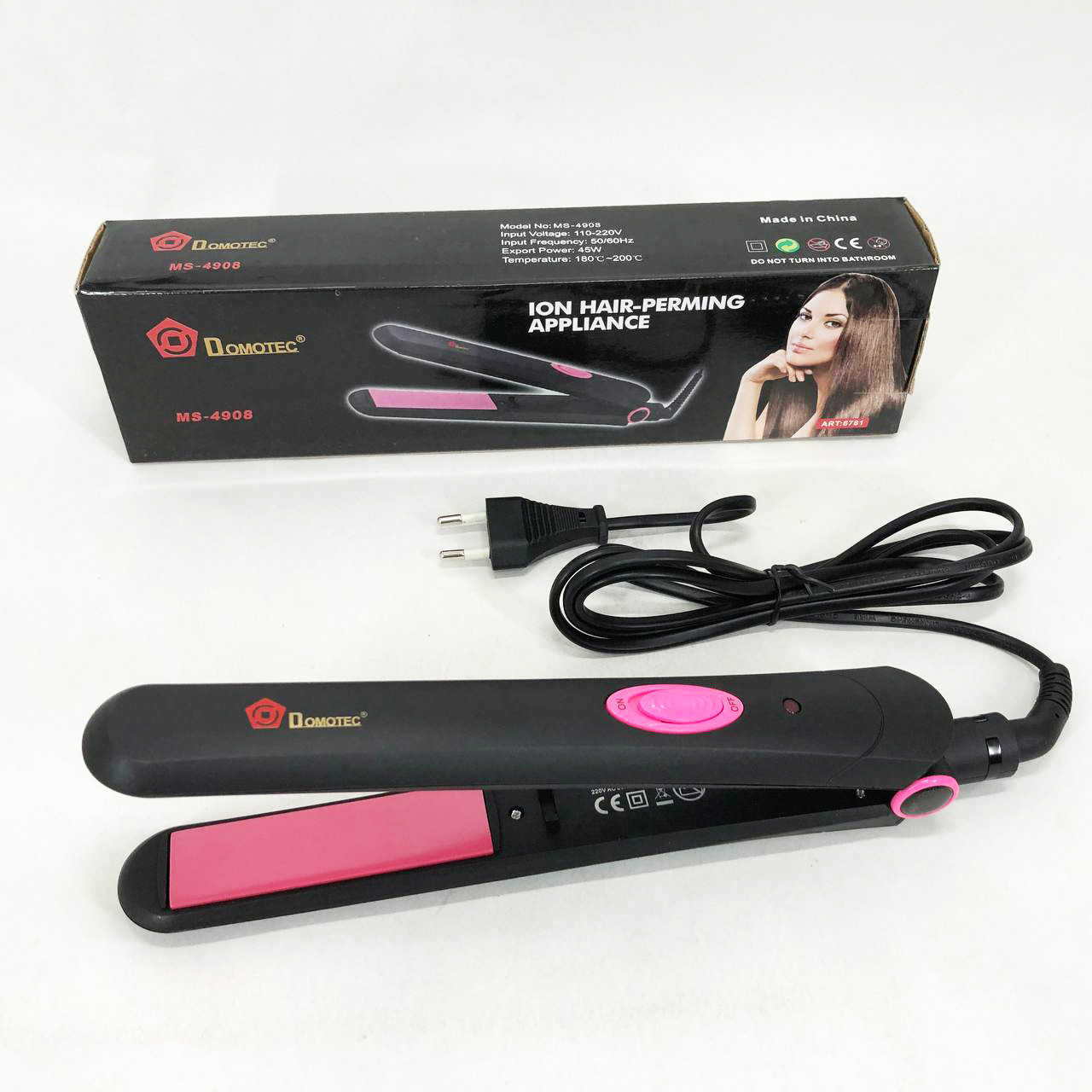 Ергономічний випрямляч випрямляч DOMOTEC, Праска гофре випрямляч Укладка волосся LR-70, фото 1