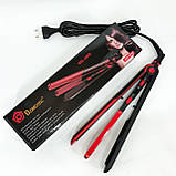 Випрямляч плойка випрямляча, Плойка випрямляча, Щітка щипці для випрямлення волосся HD-17, фото 7