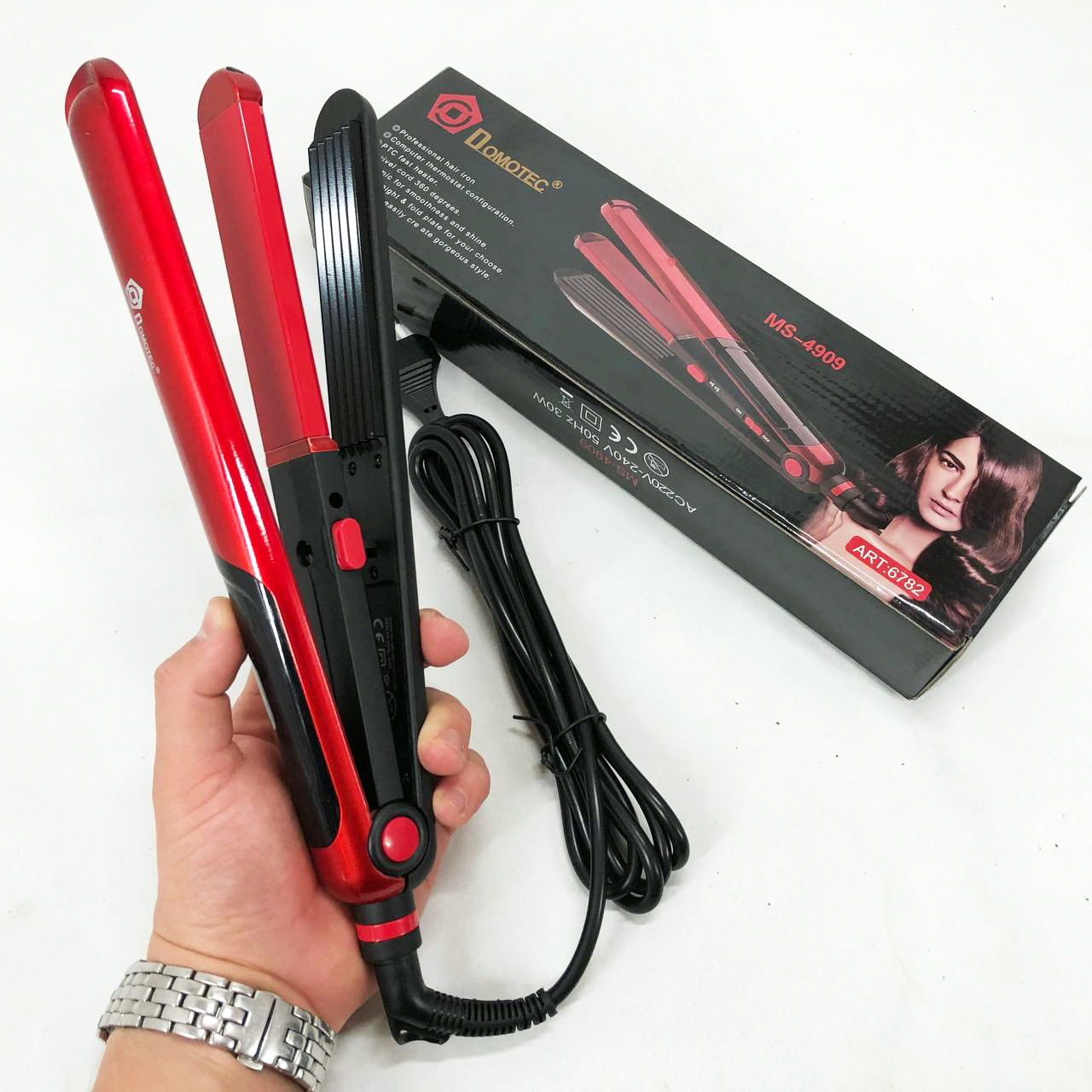 Випрямляч плойка випрямляча, Плойка випрямляча, Щітка щипці для випрямлення волосся HD-17, фото 1