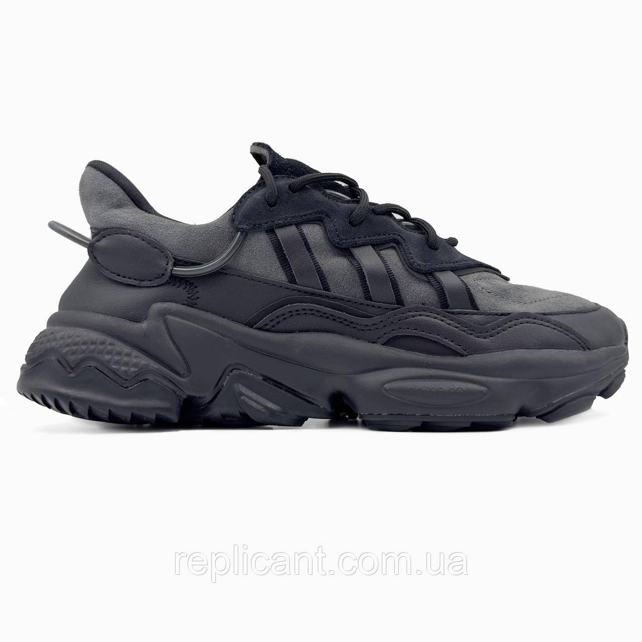Кроссовки мужские Adidas  Ozweego Triple Black чоловічі кросівки Adidas, фото 1