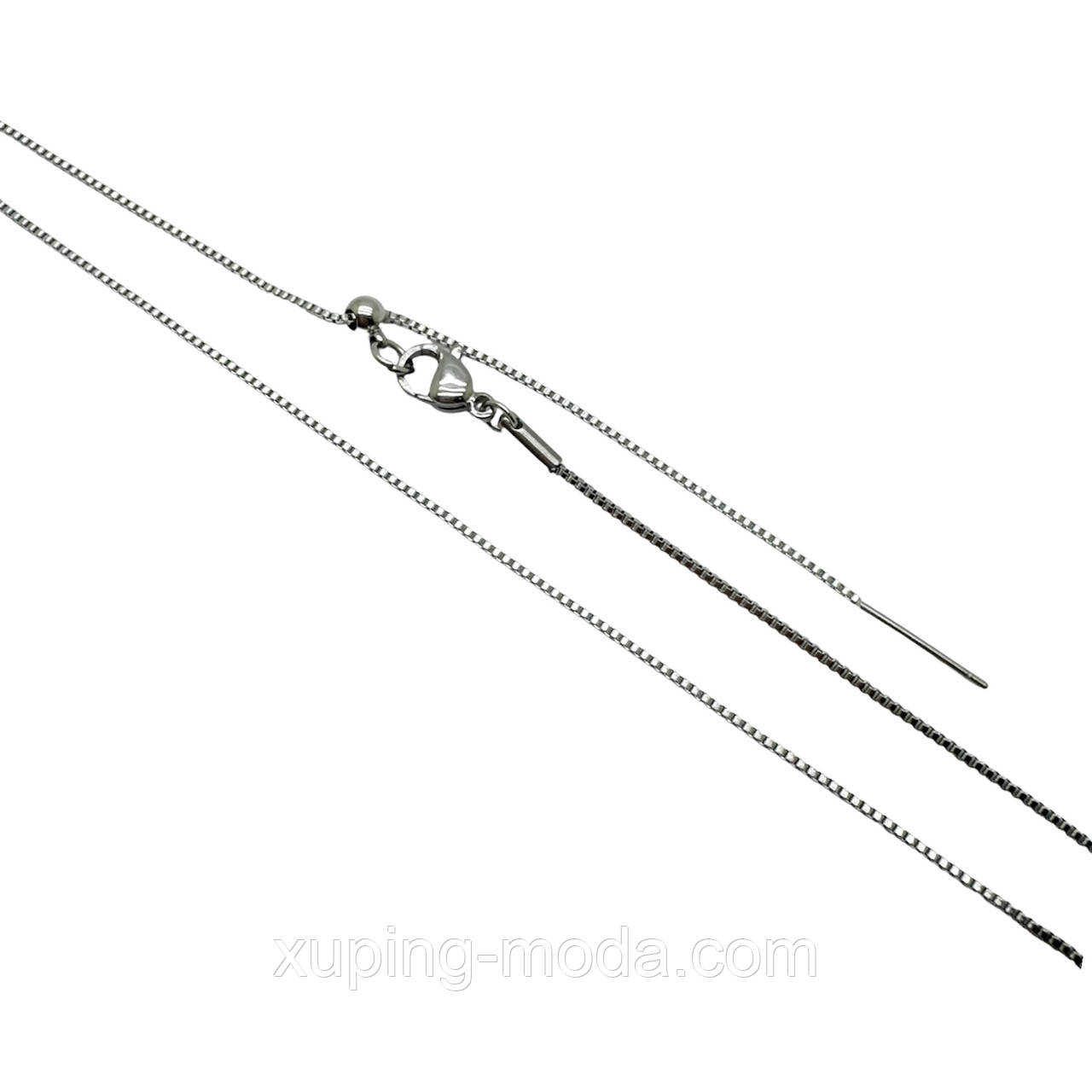 42 см х 1 мм( довжина також коригується бігунком) xuping. Родій, фото 1