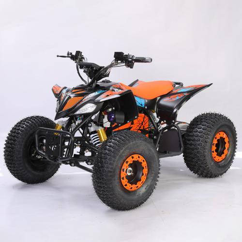 Детский электро квадроцикл на аккумуляторе с кожаным сиденьем и музыкой ...