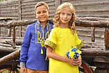 Жовте вишите плаття для дівчинки з коротким рукавом, фото 7