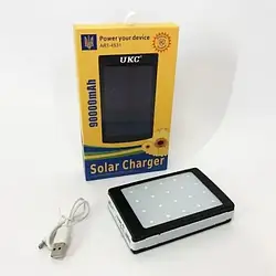 Повербанк, УМБ Power Bank Solar 90000 mAh мобільне зарядне із сонячною панеллю та лампою