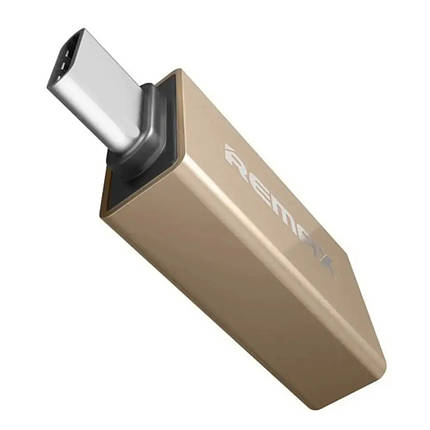 Адаптер Remax RA-USB1 Feliz MicroUSB-Type-C Gold (6954851289807), фото 2