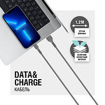 Кабель ACCLAB AL-CBCOLOR-T1BK USB-Type-C 1.2m Black (1283126518232), фото 5