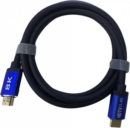 Кабель ATcom HDMI-HDMI V 2.1 (M/M) Real 8K 48Gbps 5m Black/ синій (88855), фото 2