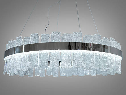 Кришталева світлодіодна люстра підвіс 190Вт хром, фото 1