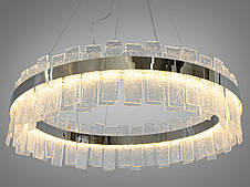 Кришталева світлодіодна люстра підвіс 190Вт хром, фото 2