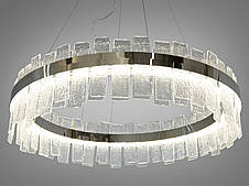 Кришталева світлодіодна люстра підвіс 190Вт хром, фото 3