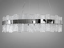 Кришталева світлодіодна люстра підвіс 190Вт хром, фото 5