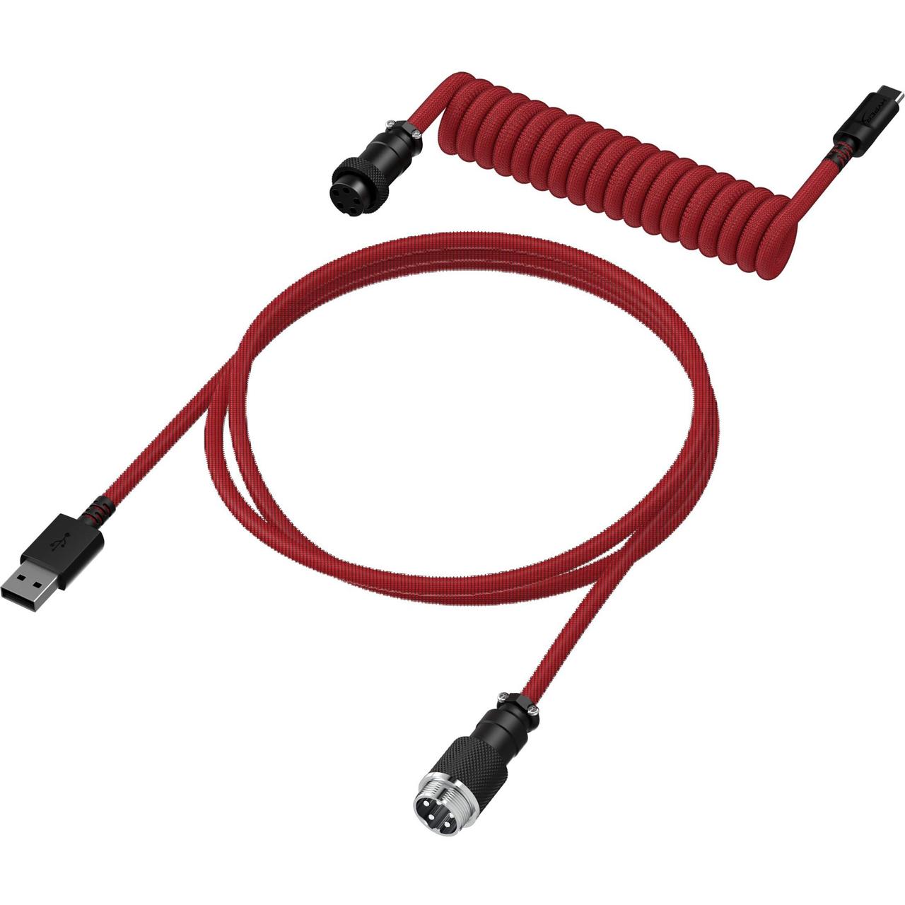 Кабель HyperX USB-Type-C спіральний 1.37m Red/Black (6J677AA)