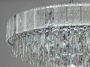 Кришталева люстра на 18 ламп E14 метал хром 76х100 см, фото 3