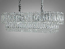 Кришталева люстра на 10 ламп E14 метал хром 78х28х75 см, фото 3