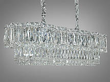 Кришталева люстра на 10 ламп E14 метал хром 78х28х75 см, фото 4