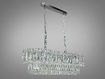 Кришталева люстра на 10 ламп E14 метал хром 78х28х75 см, фото 5