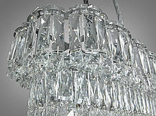 Кришталева люстра на 10 ламп E14 метал хром 78х28х75 см, фото 2