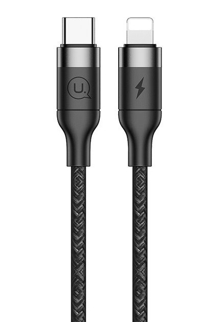 Кабель Usams US-SJ350 Type-C-Lightning 1.2m Black (SJ350USB01)