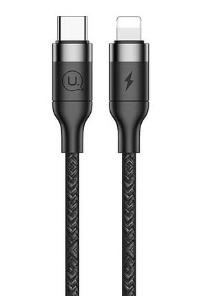 Кабель Usams US-SJ350 Type-C-Lightning 1.2m Black (SJ350USB01), фото 1