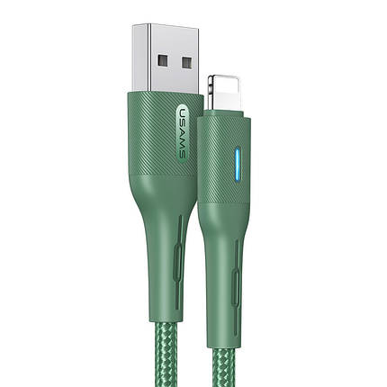 Кабель Usams US-SJ424 USB-Lightning 0.6m Green (SJ424USB03), фото 1