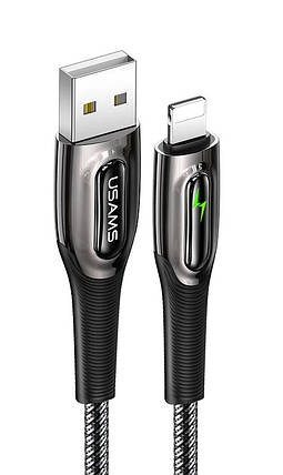 Кабель Usams US-SJ469 USB-Lightning 1.2m Black (SJ469USB01), фото 1
