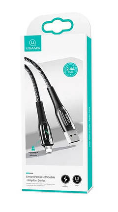 Кабель Usams US-SJ469 USB-Lightning 1.2m Black (SJ469USB01), фото 2
