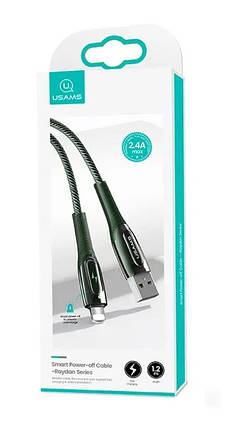 Кабель Usams US-SJ469 USB-Lightning 1.2m Dark Green (SJ469USB02), фото 2
