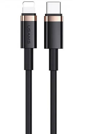 Кабель Usams US-SJ484 Type-C-Lightning 1.2m Black (SJ484USB01), фото 1