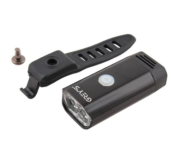 Фара велосипедна GREY`S GR10130 LED USB 400 Люмен 1050mAh 3.7V CREE XP-G IPX4 чорний, фото 1