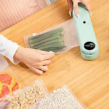 Вакуумний пакувальник для продуктів Vacuum Sealer, Кухонний вакууматор, фото 3