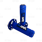 Грипси PROTAPER - ручки керма на скутер, мопед, мотоцикл із вставкою синього кольору, 2 шт., фото 3