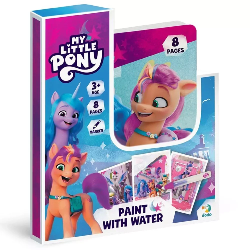 Дитяча водна розмальовка "My Little Pony" (8 сторінок+маркер) | Dodo 200445