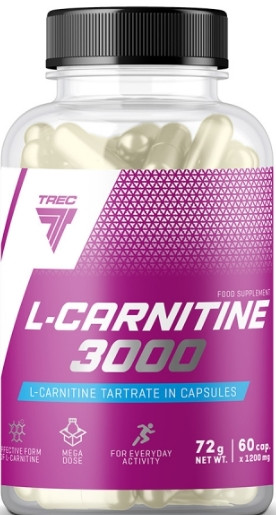 Л-карнітин жироспалювач TREC nutrition L-Carnitine 3000 60 капс, фото 1