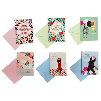 Лист з конвертом 10*15 см English Happy Birthday 2106*