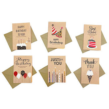 Лист з конвертом 11*17 см English Крафт 1724