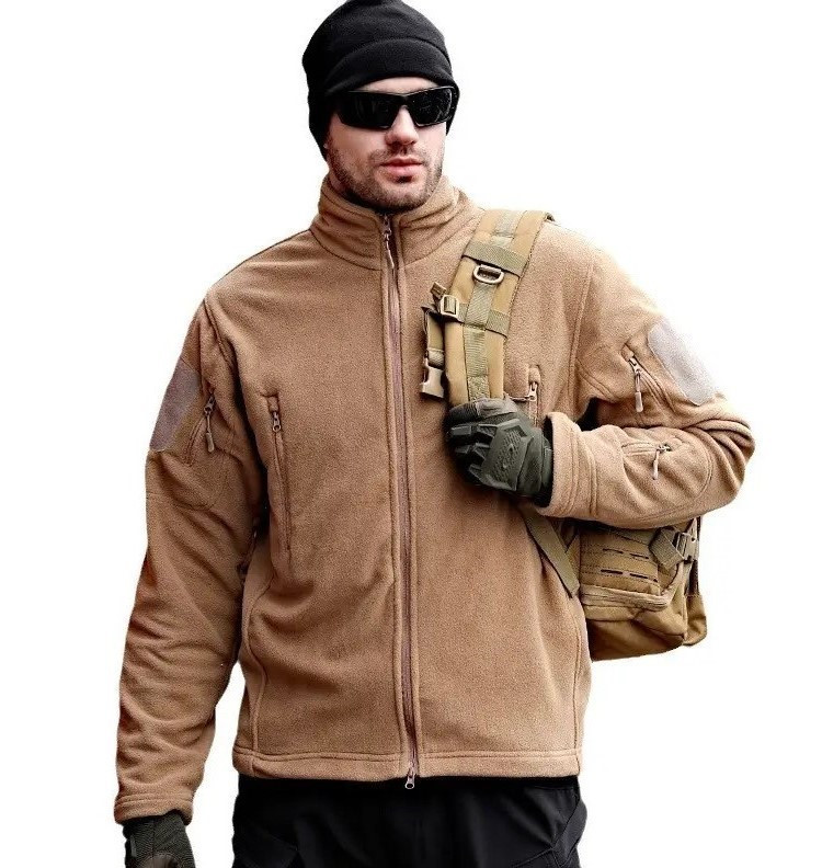 Тактична флісова куртка Solve KT6000435 для активного відпочинку Койот - розмір 3XL, фото 1