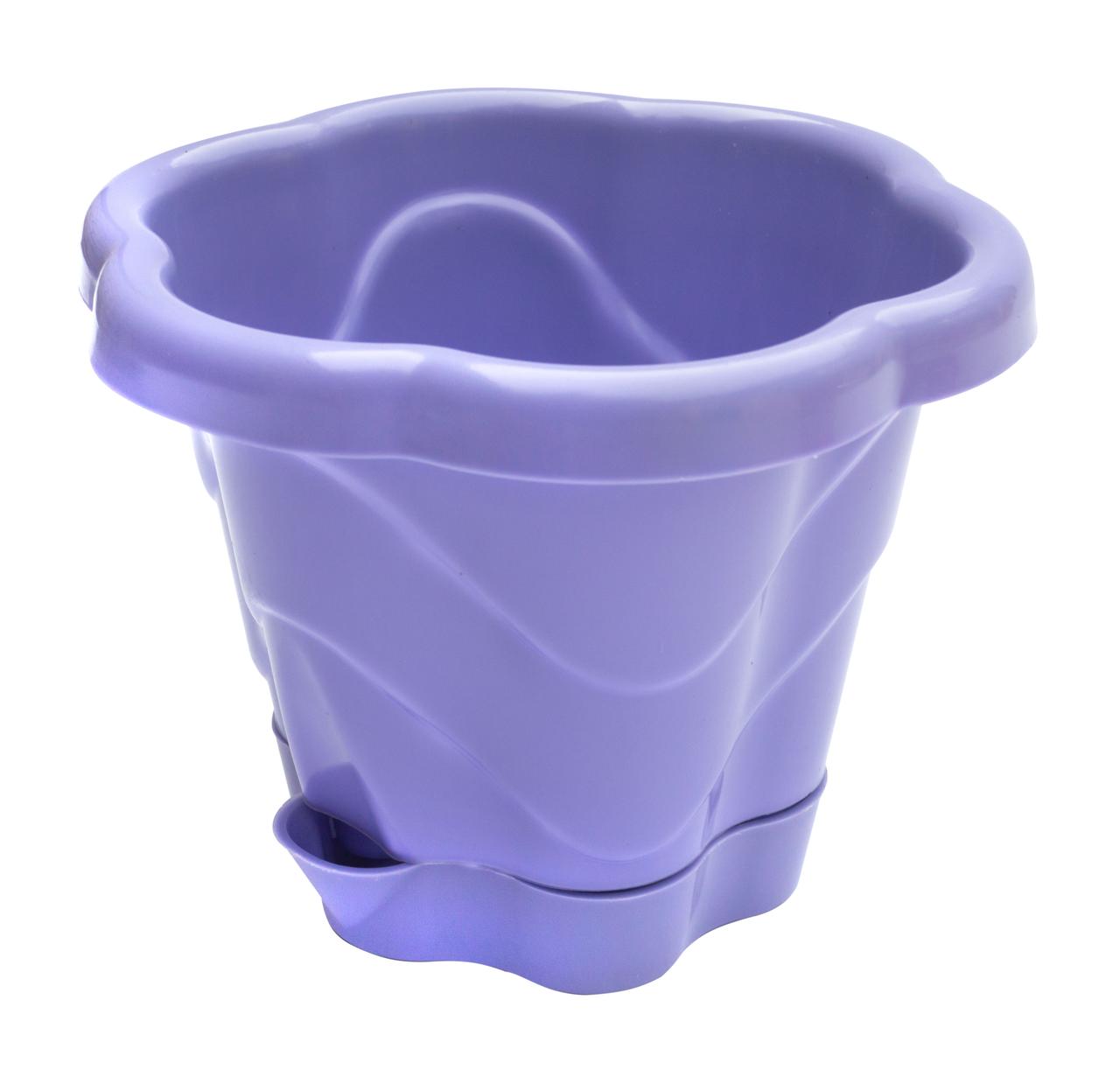 Горщик для квітів пластиковий Фіалка асорті 1 літр (Юніпласт), фото 1