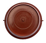 Горщик для квітів ребристий Ø 170 мм 1,5 літра коричневий пластиковий (Юніпласт), фото 3