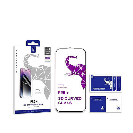 Захисне скло Pro Plus 3d Glass для Apple iPhone 16 Pro Max Transparent, фото 1