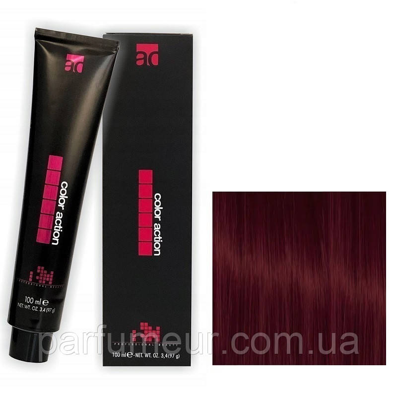 Karibelly Color Action Перманентна крем-фарба для волосся 5.55 iнтенсивний махагон свiтлий каштан 100 мл, фото 1